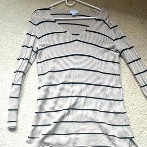 Striped tunic sweater